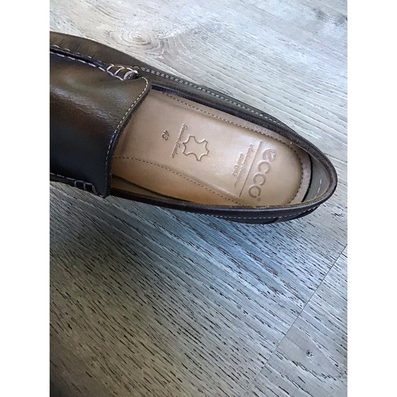 Ecco Mens Size 9 43 Slip On Moc Toe Driving Loafer Latex Sole 571004 main image 12